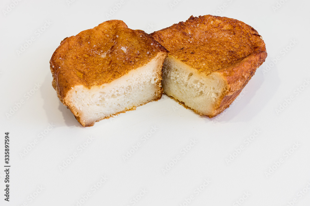Torrijas, typical Spanish dessert based on milk bread and sugar