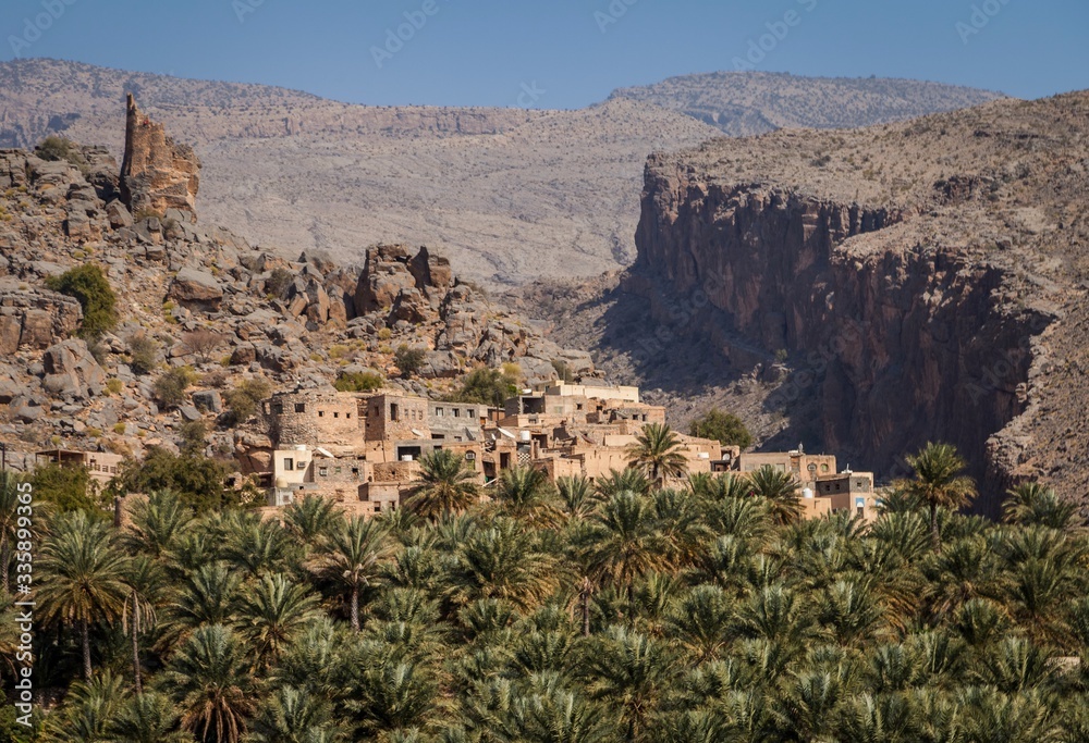 Old Village Misfah in the mountains of Sultanate Oman
