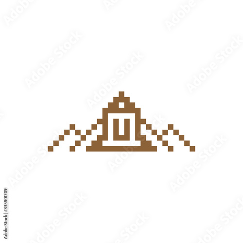 Illustration of castle,palace or temple for logo design