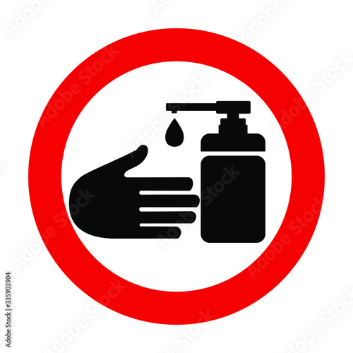 Warning and quarantine sign disinfector. Lockdown Pandemic stop Coronavirus outbreak covid-19 2019-nCoV. Travel with mouth cap mask Vector protect icon Lock down sign
