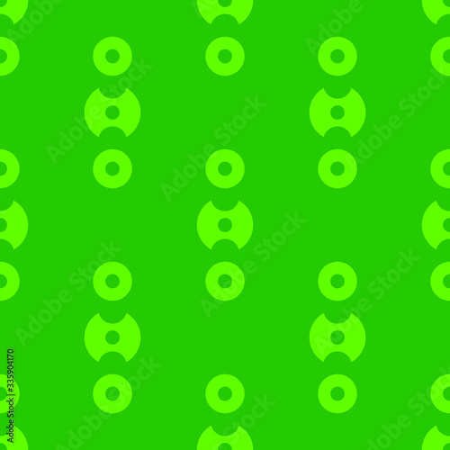 seamless green pattern with various circular shapes