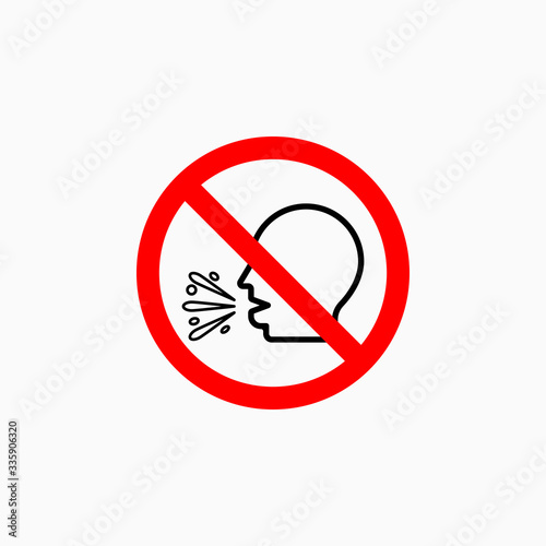 no cough icon, do not sneeze vector