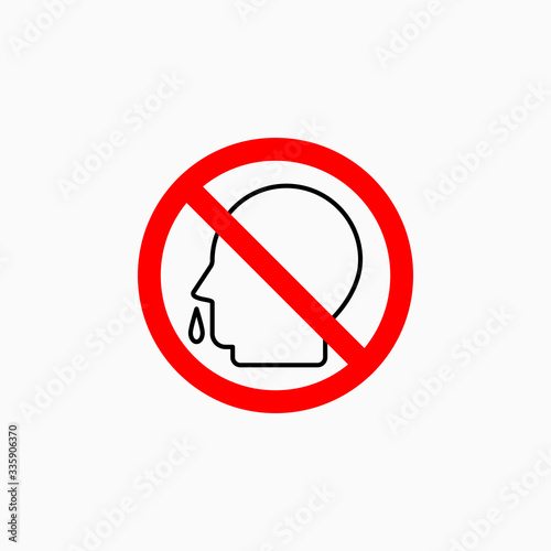 no snot icon, no runny nose vector