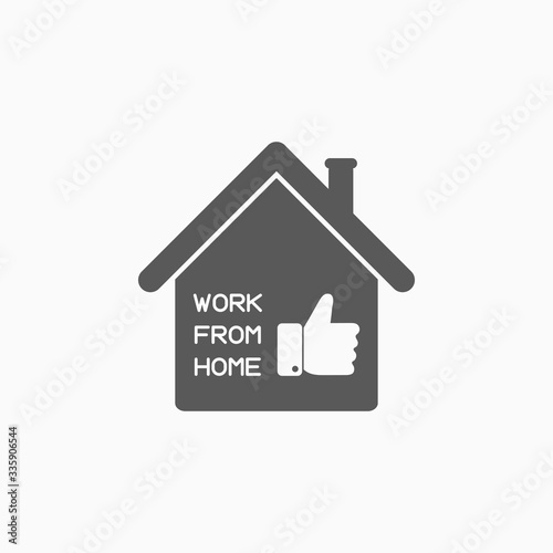 work from home icon, work at home vector