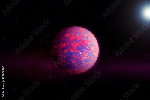 Exoplanet in deep space.Elements of this image were furnished by NASA. © Artsiom P