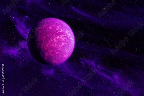 Exoplanet in deep space.Elements of this image were furnished by NASA. © Artsiom P