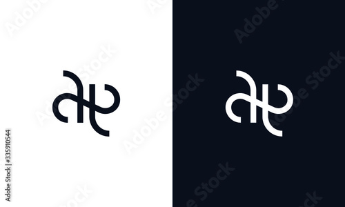 Minimalist Abstract elegant line art letter DP logo. This logo icon incorporate with letter D and P in the creative way.