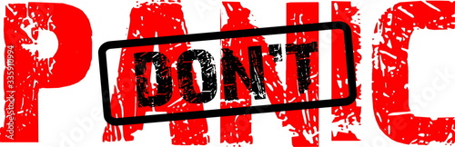 Don`t panic stamp word