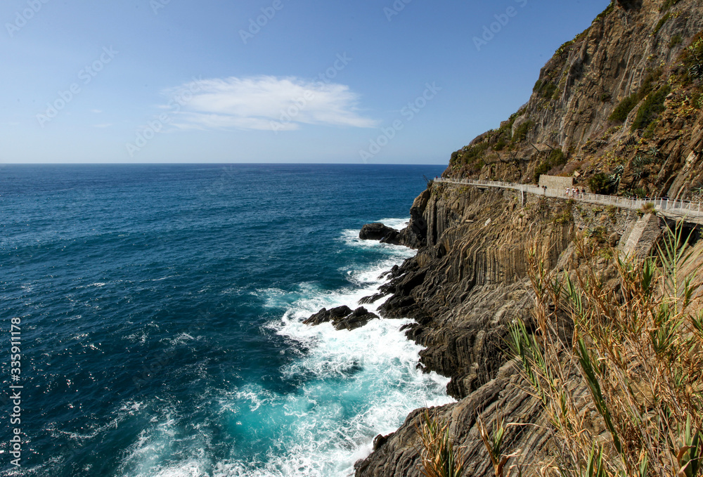 beautiful coastline in Cinque Terre, Liguria, Italy