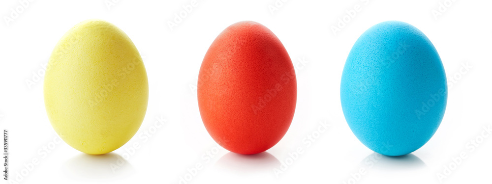 Colored easter eggs isolated on white background Colored easter eggs isolated on white background