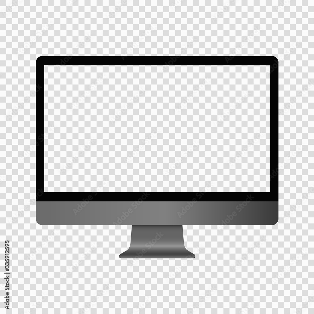 Computer Monitor Display isolated on transparent background. Vector EPS 10 Computer Monitor Display isolated on transparent background. Vector EPS 10