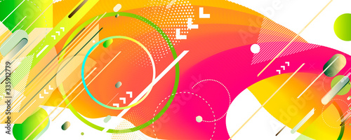 Art trend summer backgrounds colorful 3d holiday vector Illustration graphic design poster flyer leaflet party