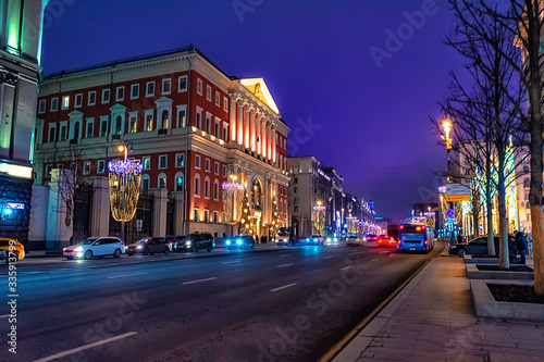 Night view on the streets of Moscow © Vasil