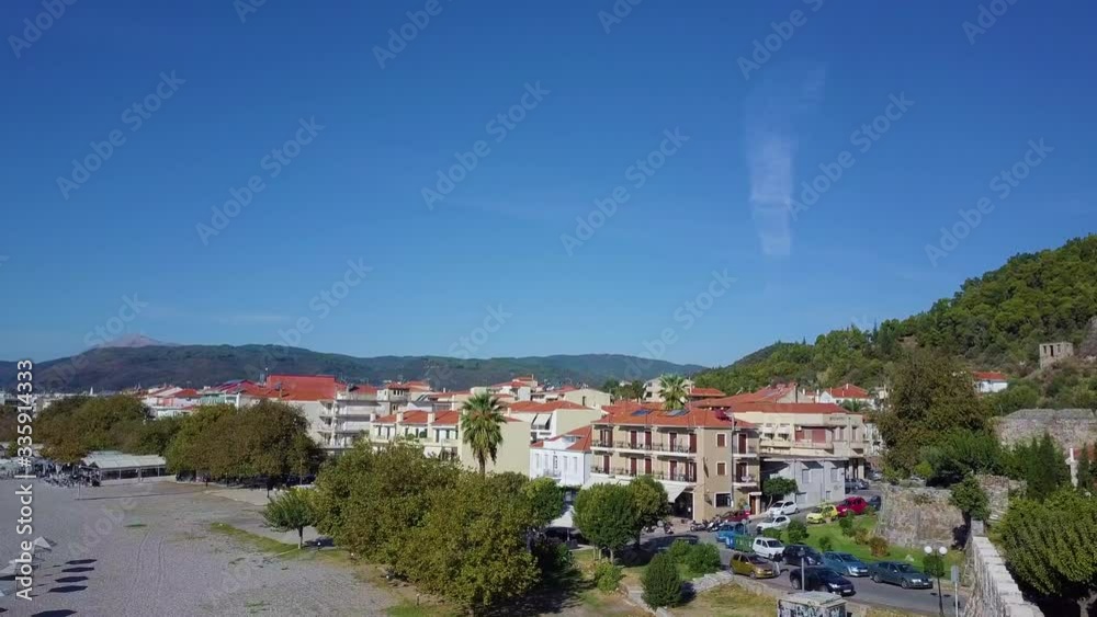aerial view of Nafpaktos in Greece aerial view of Nafpaktos in Greece