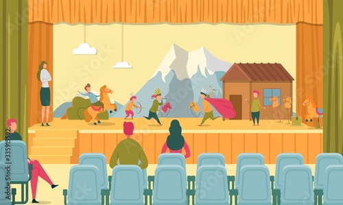 Parent Watching Children Performance on Stage
