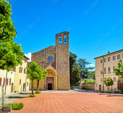 View of the San Domenico church in Arezzo, Tuscany, Italy.