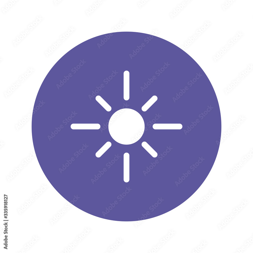 Weather pictogram. Forecast icon. Shining sun symbol. Sun with sun rays shines. Negative with circle background. Weather pictogram. Forecast icon. Shining sun symbol. Sun with sun rays shines. Negative with circle background.