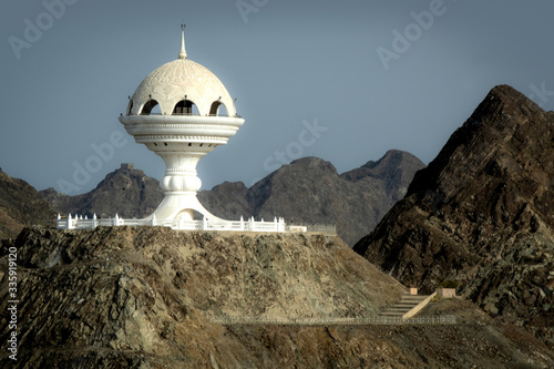 Muscat. Oman. Oman Sultanate, Muscat, Riyam Park, monument in the shape of a giant censer, photo
