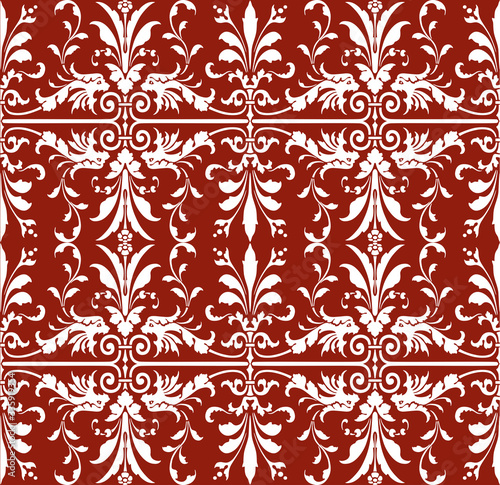 Vector background of decorative floral medieval ornament