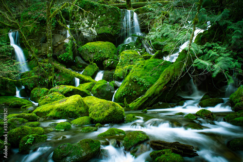 Side Creek at Coquille River Falls, Oregon State