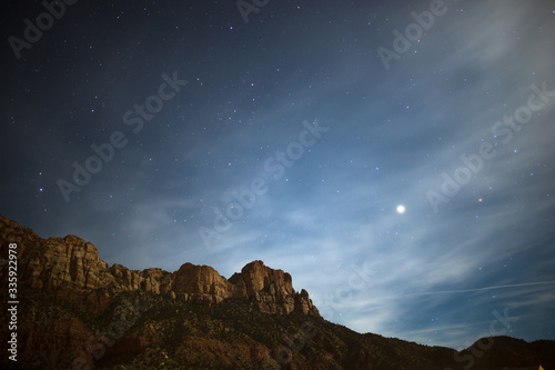 moon over the mountains,Astro Zion 