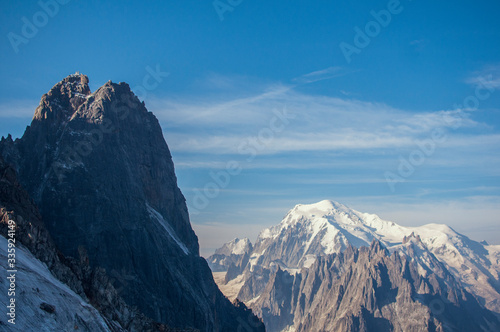 View of the Mont Blanc glacier