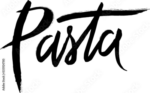 paste. vector illustration of hand writing. lettering.