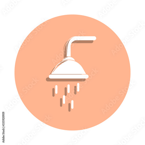 Shower badge icon. Simple glyph, flat vector of spa icons for ui and ux, website or mobile application