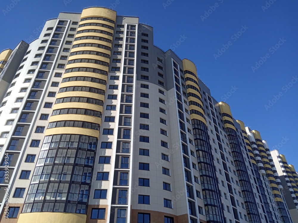 Apartment building. City, residential Apartment building. City, residential