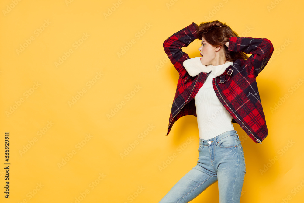 fashion model posing in studio