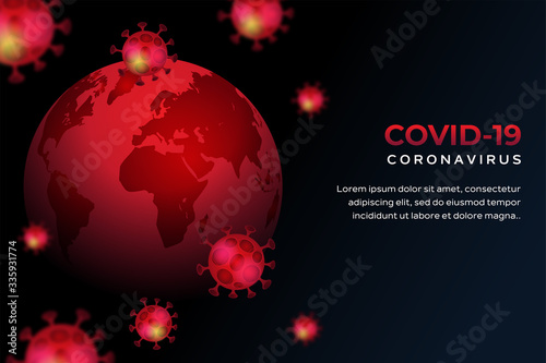 Coronavirus covid-19 pandemic background concept