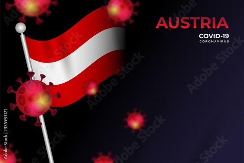 Covid-19 coronavirus in Austria background concept