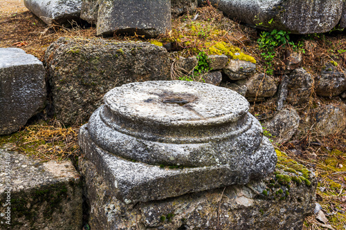 Ancient ruins in Dion, Greece.