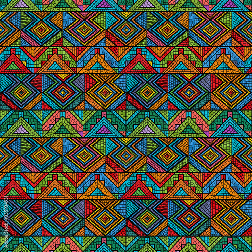 Tribal mosaic pattern