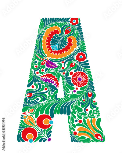 Capital letter floral A
