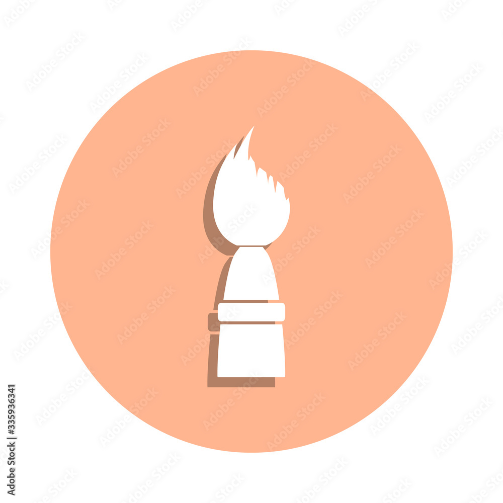 Obraz premium Tassel badge icon. Simple glyph, flat vector of art and painting icons for ui and ux, website or mobile application
