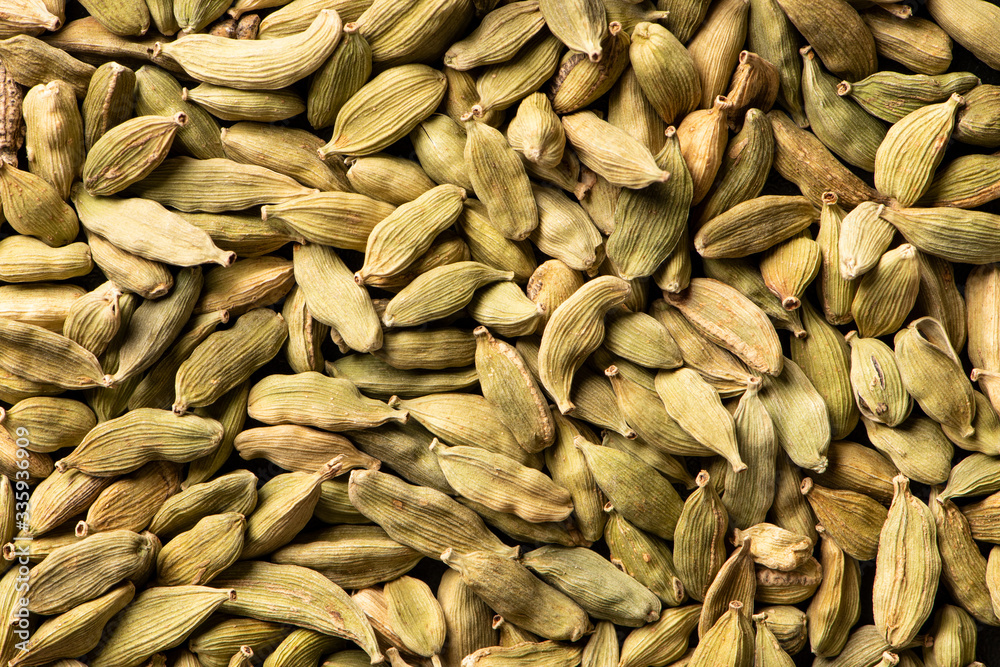 Cardamom green super food indian aroma spice close up Cardamom green super food indian aroma spice close up
