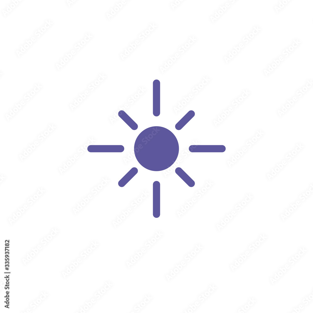 Weather pictogram. Forecast icon. Shining sun symbol. Sun with sun rays shines. Weather pictogram. Forecast icon. Shining sun symbol. Sun with sun rays shines.