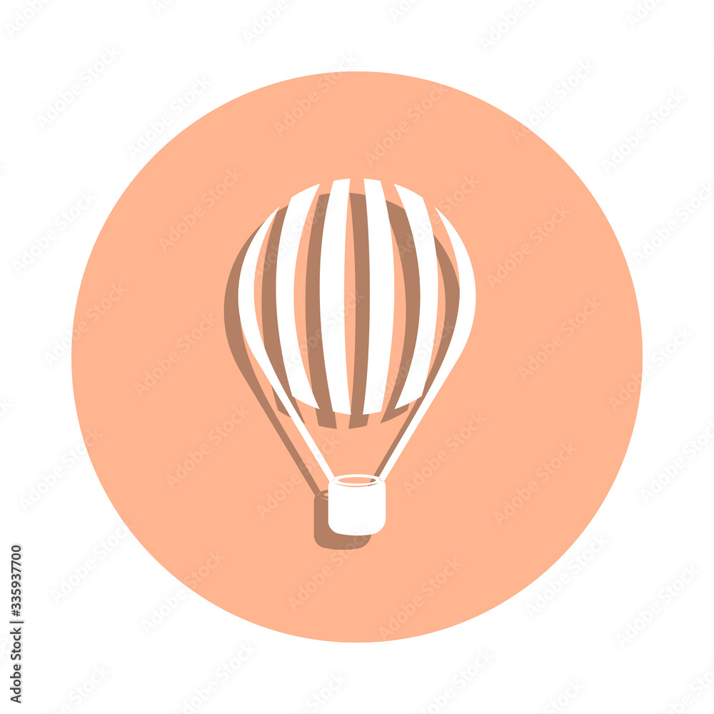 Balloon badge icon. Simple glyph, flat vector of beach holidays icons for ui and ux, website or mobile application Balloon badge icon. Simple glyph, flat vector of beach holidays icons for ui and ux, website or mobile application