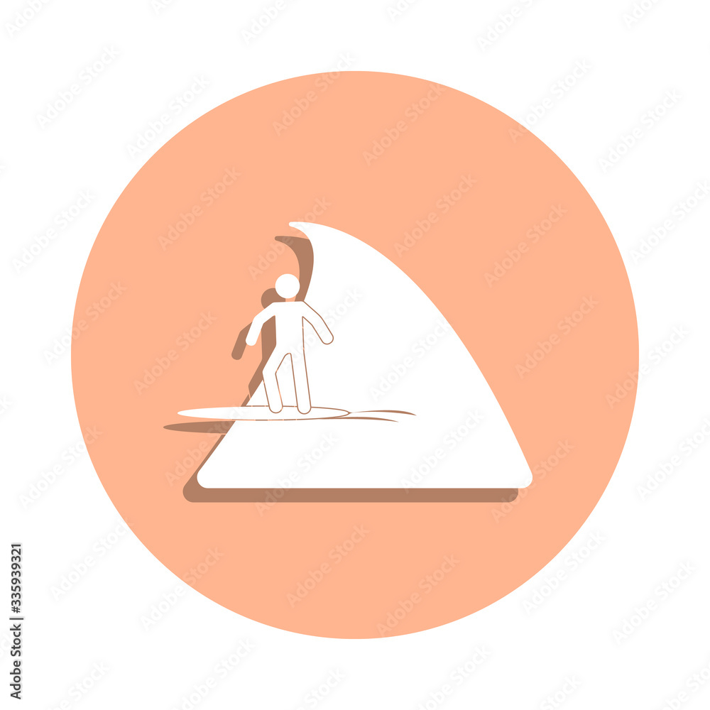 Fotografie Surfer on the wave badge icon