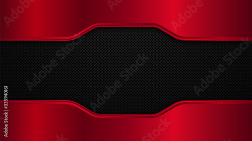 Red and black metal background. Abstract vector illustration