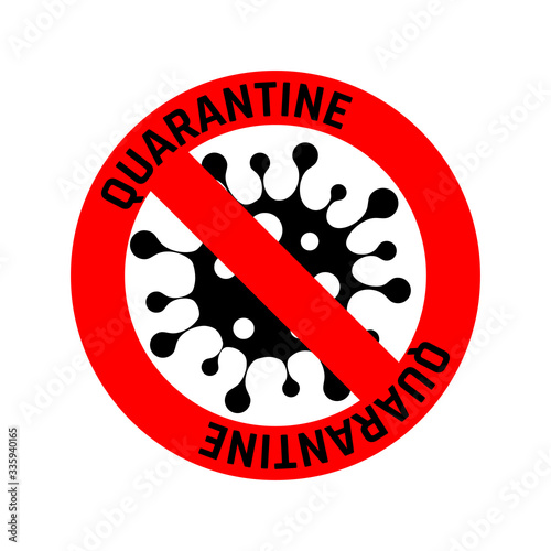 Pandemic stop Coronavirus outbreak covid-19 2019-nCoV quarantine banner. Closed for quarantine pandemic Coronavirus vector image