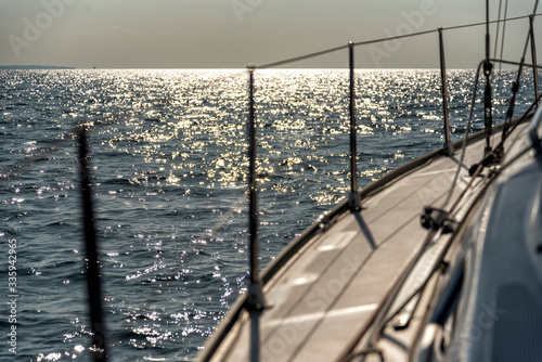 Fototapeta Naklejka Na Ścianę i Meble -  sailing on a sailing yacht