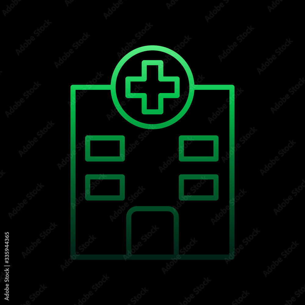 Hospital building nolan icon. Simple thin line, outline vector of medical icons for ui and ux, website or mobile application Hospital building nolan icon. Simple thin line, outline vector of medical icons for ui and ux, website or mobile application