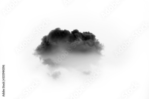 fluffy cloud, isolated realistic cloud on white background