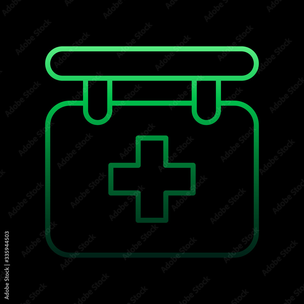 Hospital sign nolan icon. Simple thin line, outline vector of medical icons for ui and ux, website or mobile application Hospital sign nolan icon. Simple thin line, outline vector of medical icons for ui and ux, website or mobile application