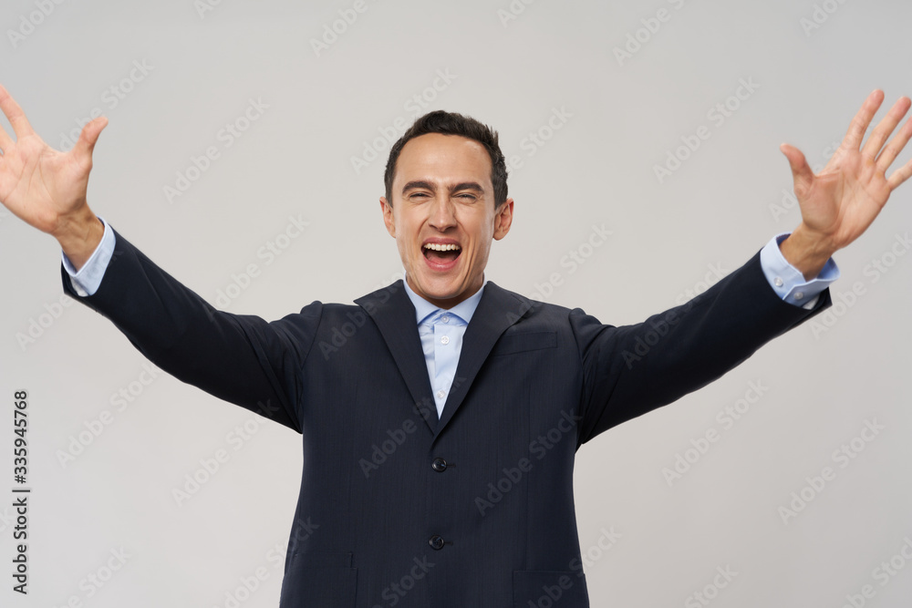 businessman with arms outstretched businessman with arms outstretched