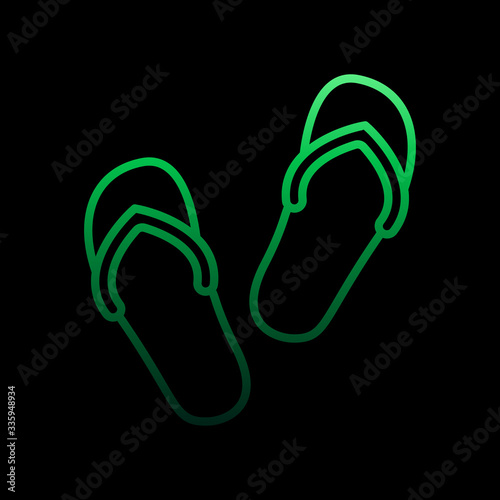 Flip flop nolan icon. Simple thin line, outline vector of Summer icons for ui and ux, website or mobile application