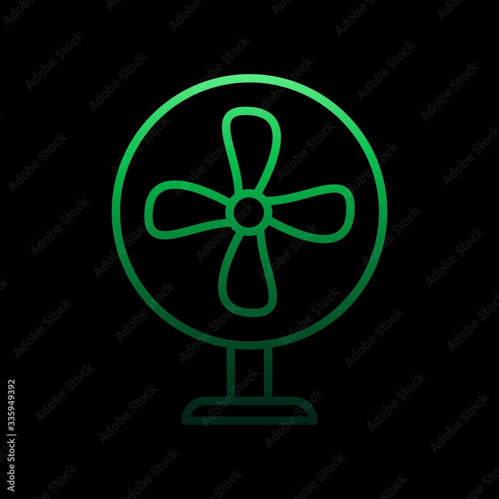 Fan nolan icon. Simple thin line, outline vector of Summer icons for ui and ux, website or mobile application Fan nolan icon. Simple thin line, outline vector of Summer icons for ui and ux, website or mobile application
