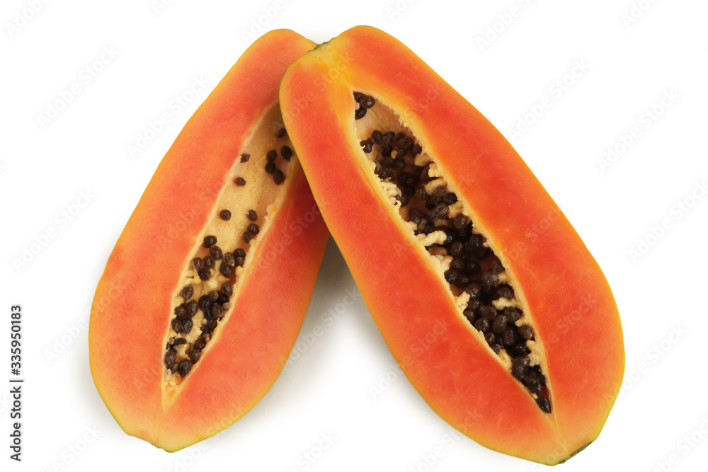 Papaya, sliced. Delicious fresh exotic healthy fruits Papaya, sliced. Delicious fresh exotic healthy fruits